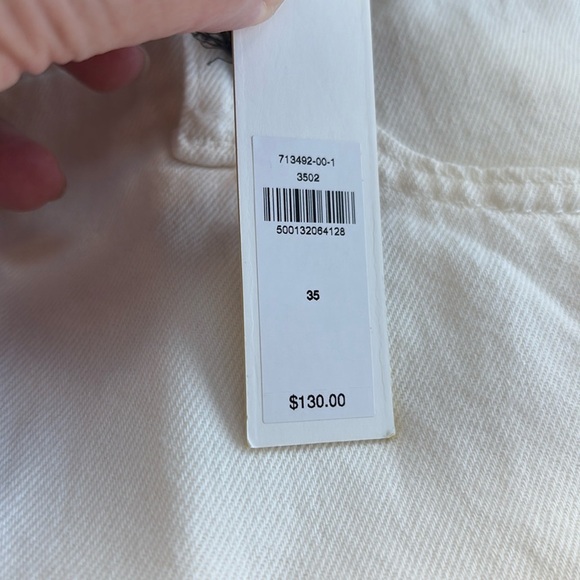 NWT Banana Republic Loose Drawstring White Jean Size 35. #713492 - Picture 5 of 9